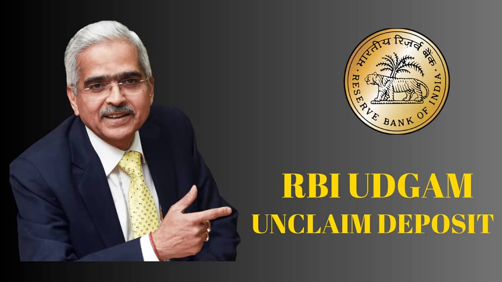 Unclaimed Bank Deposits with RBI UDGAM