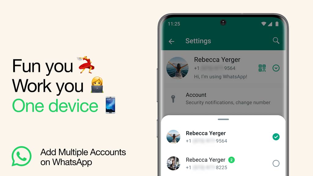 Multiple Accounts on WhatsApp