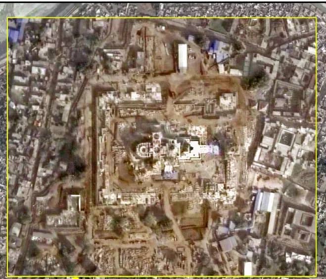 satellite images of the Ram Mandir construction