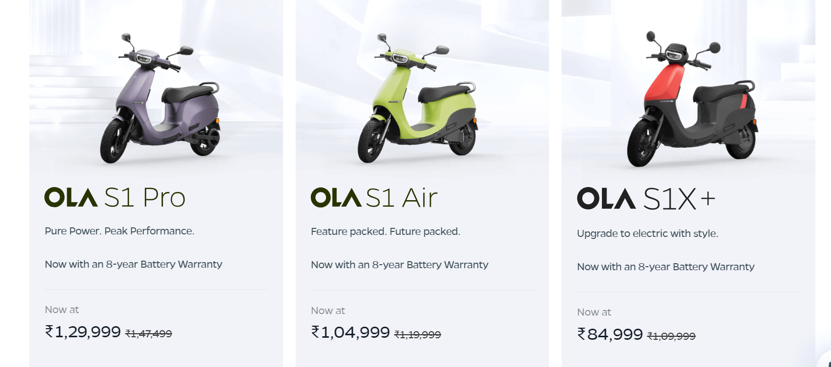 Ola Electric S1 Range Prices Reduced by INR 25,000